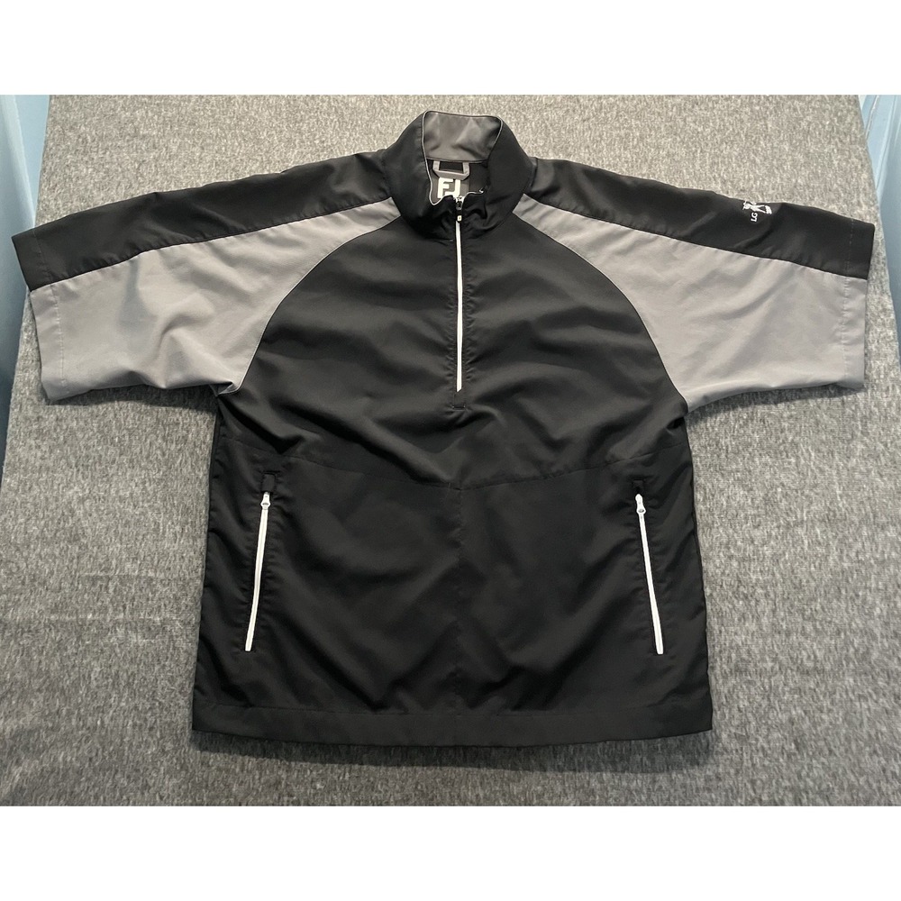 Footjoy Pullover Jacket Mens M 1/4 Zip Short Sleeve Rain Overcoat